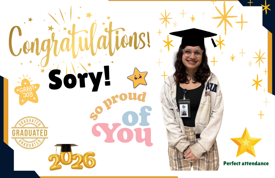 a female student posing for photo with graduation cap