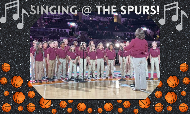 Choir singing at the Spurs game