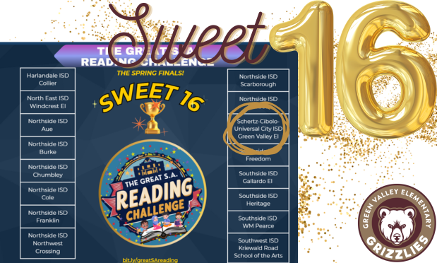 Grizzlies are in the Sweet 16 for the Great S.A. Reading Challenge!