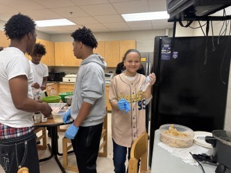 students in the kitchen