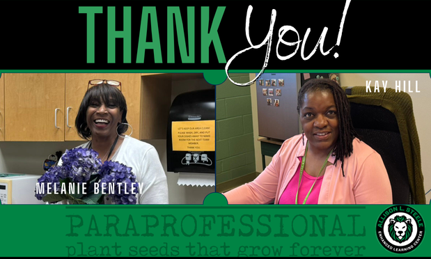 2 smiling ladies pose for a picture.