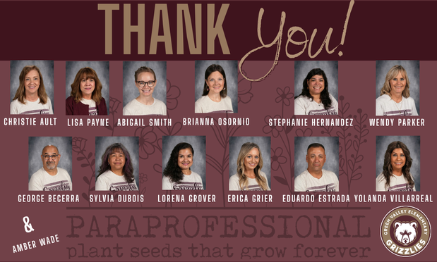 Our wonderful Grizzly paraprofessionals!