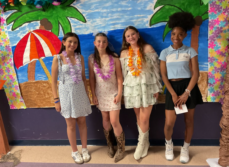 four girls posing for a picture