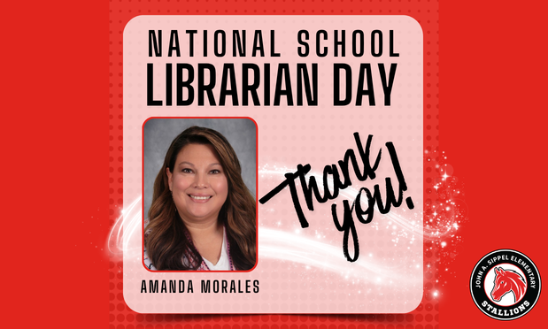 Mrs. Morales for National School Librarian Day thank you post