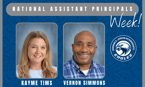 picture of Kayme Tims and Vernon Simmons celebrating National Assistant Principals Week