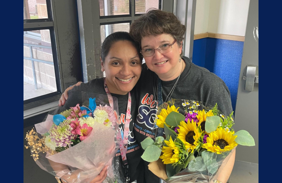 picture of Darcelle Zentil (Teacher of the Year) and Tracy Williams (Paraprofessional of the Year)