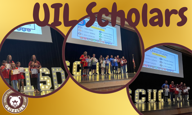 UIL Scholars receiving their awards at the UIL Meet this past Saturday.