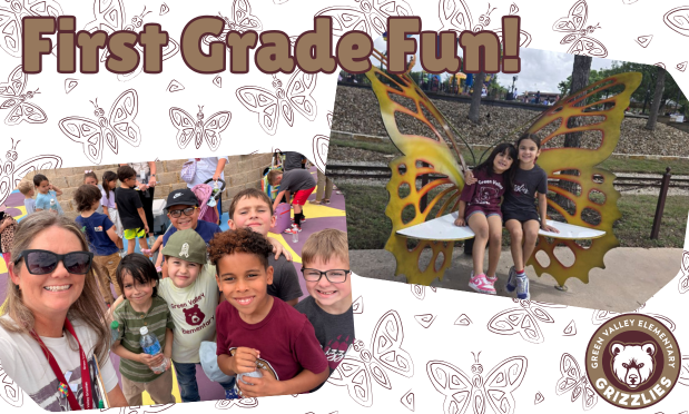 First grade having fun at their field trip to Morgan's Wonderland.