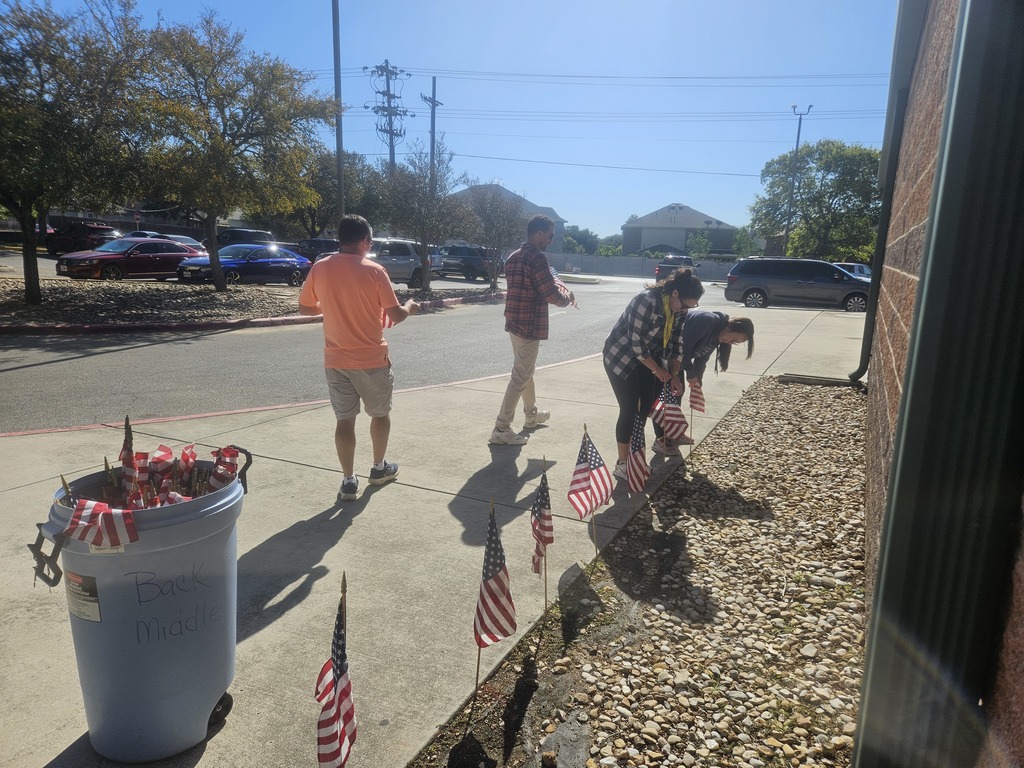 Volunteers helping around campus