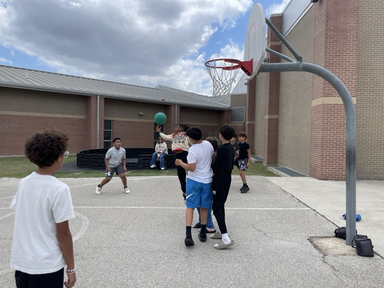 Group of boys playing basketball
