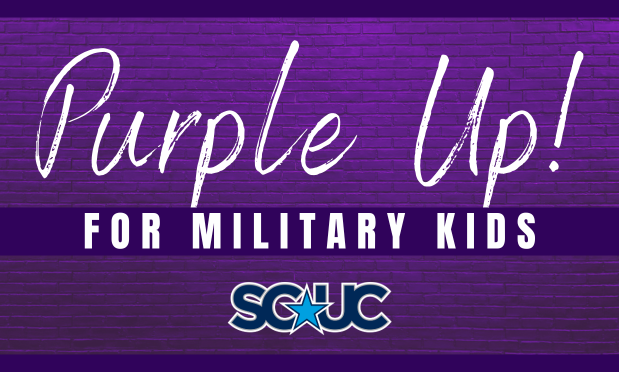 Purple up flyer for military kids