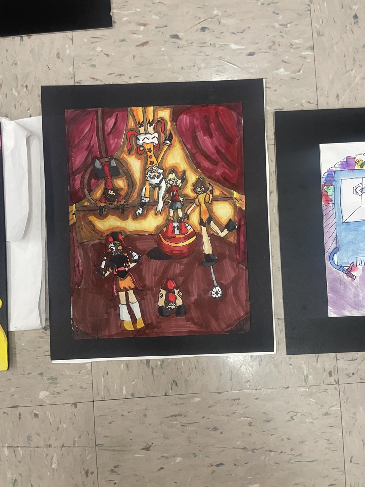 Evelyn‘s artwork of a marker medium circus act