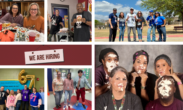 a collage of teachers and staff at schlather