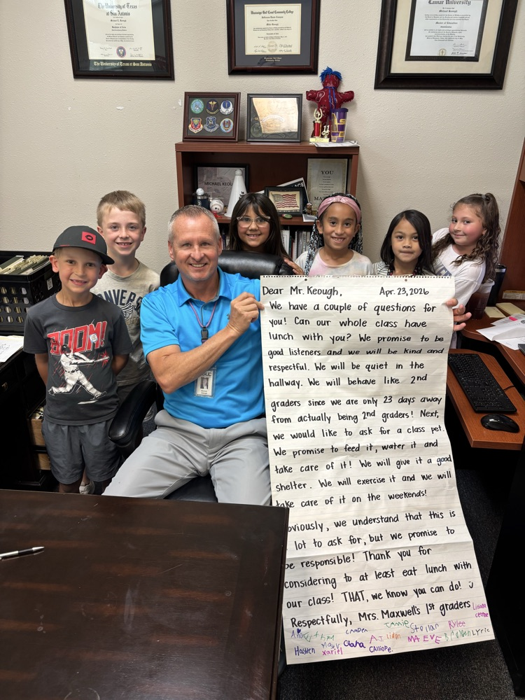 special request letter with principal and students