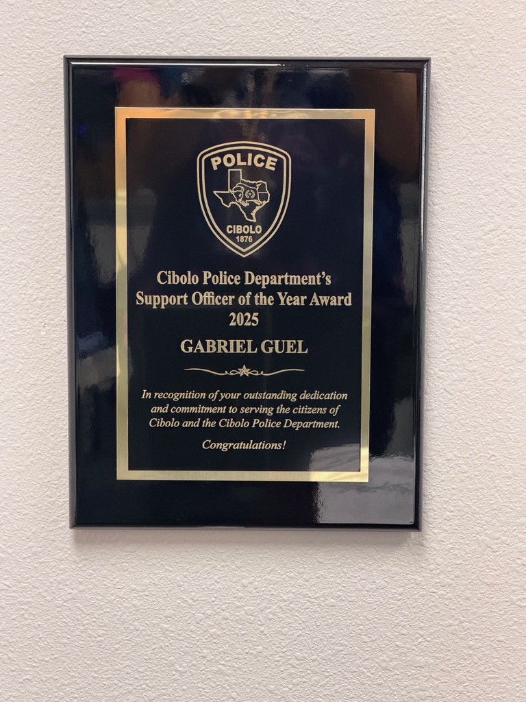 City of Cibolo plaque
