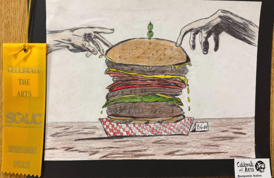 picture of a student's artwork from the district Celebrate the Arts show