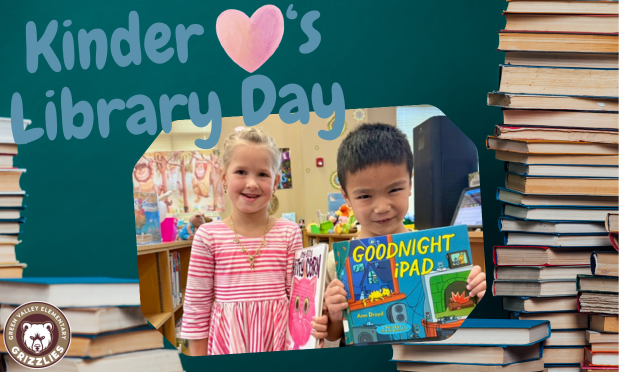 Kindergarten loves library day.