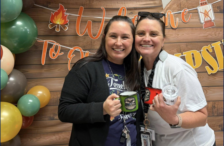 picture of teachers enjoying treats for teacher appreciation week