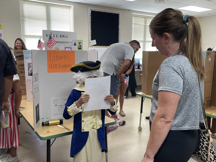students at wax museum