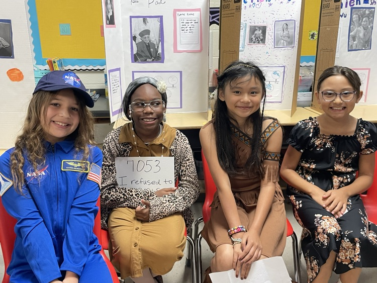 students at wax museum