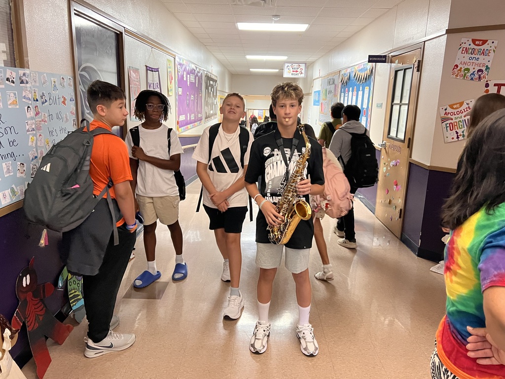 6th grade boys with saxaphone