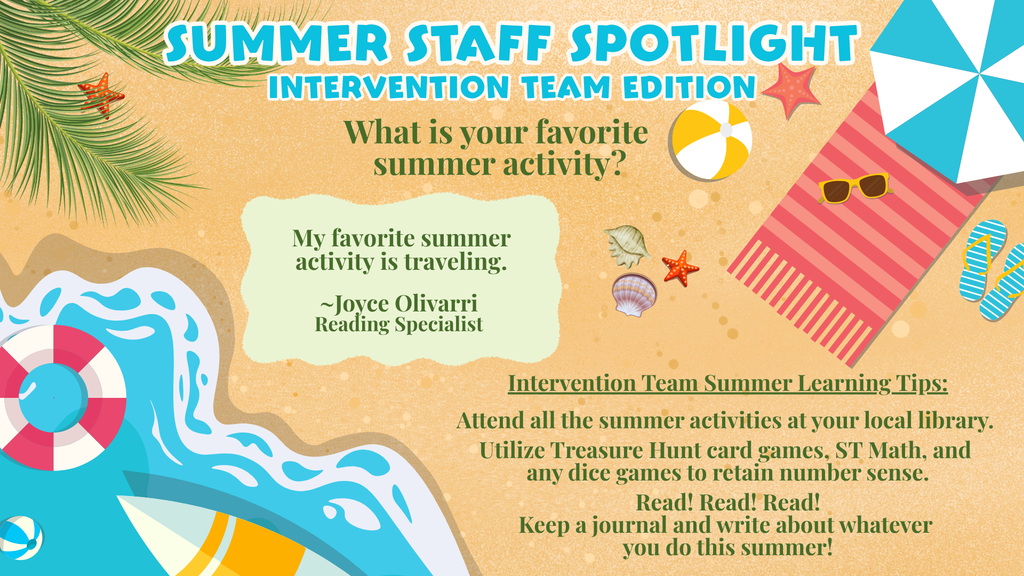 Intervention Team Summer Staff Spotlight