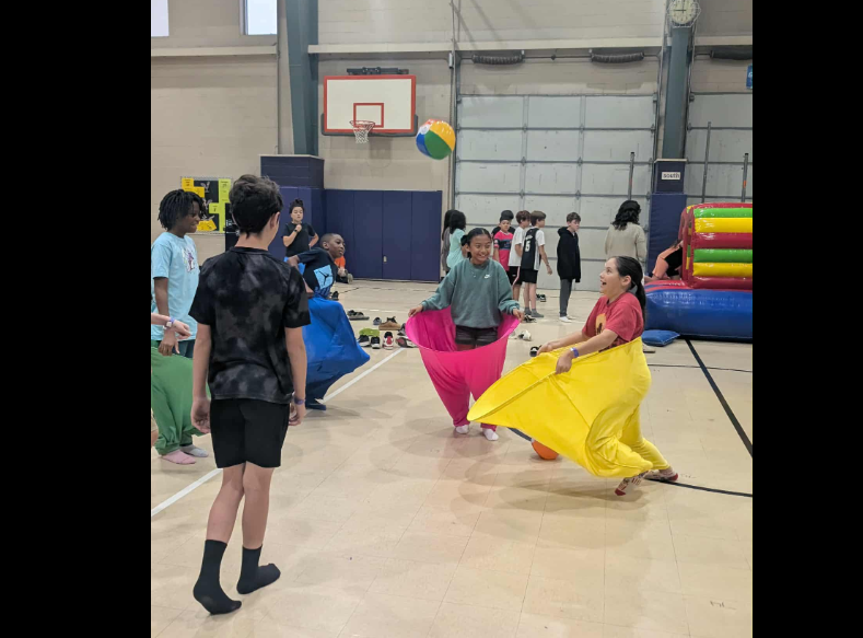5th graders playing games