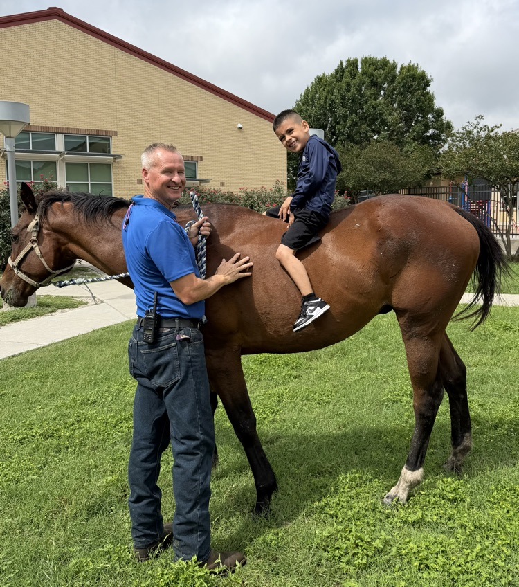 students with horse