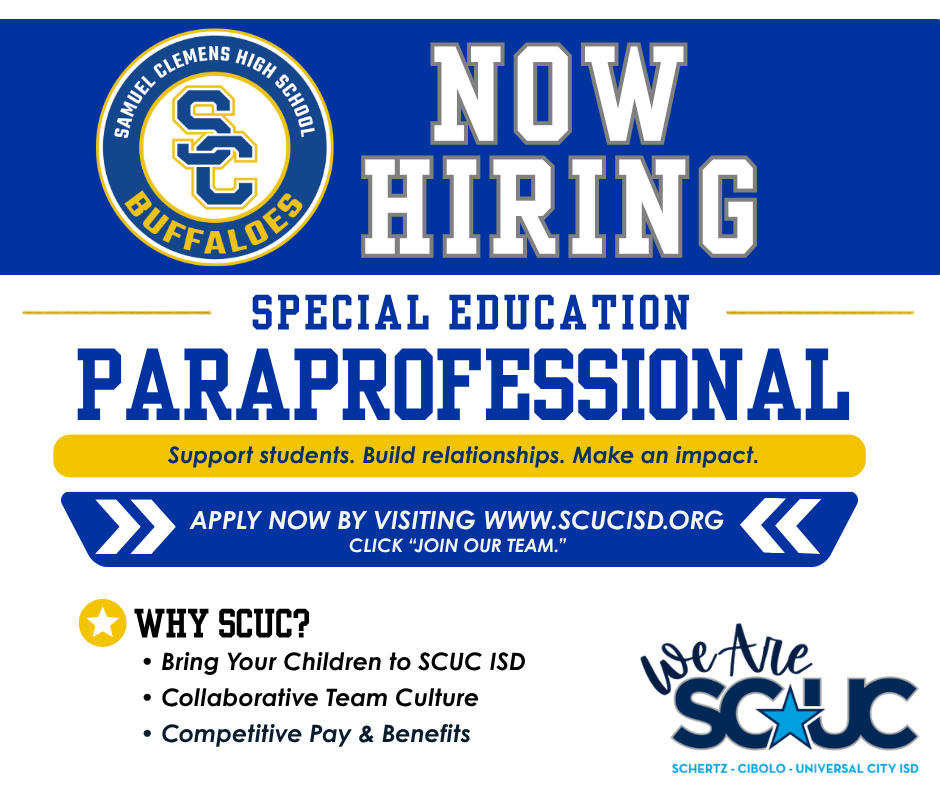Job Posting for SPED Paraprofesional
