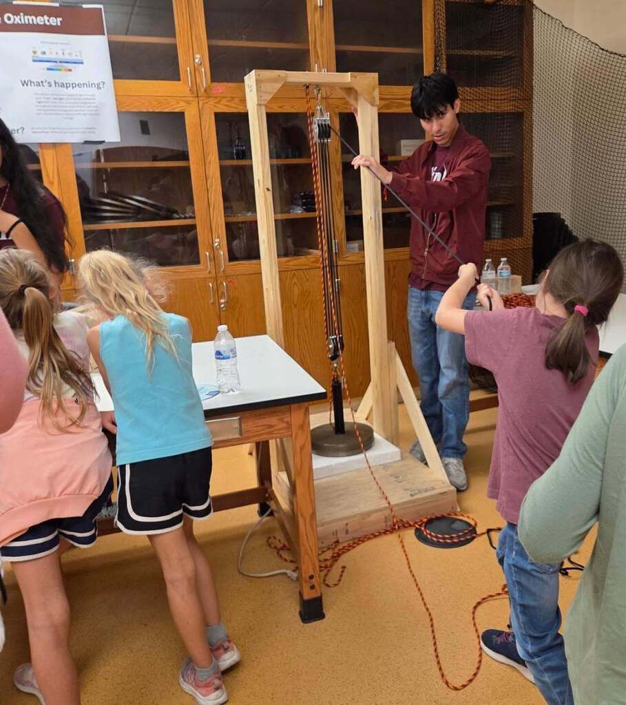 students experimenting