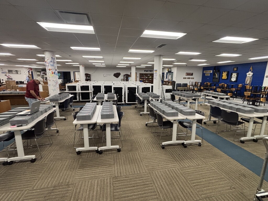 chromecarts getting inventoried for delivery