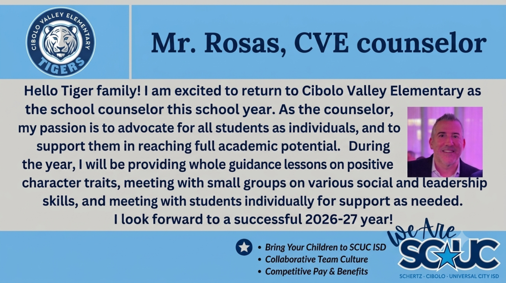 Meet our counselor Mr. Rosas.