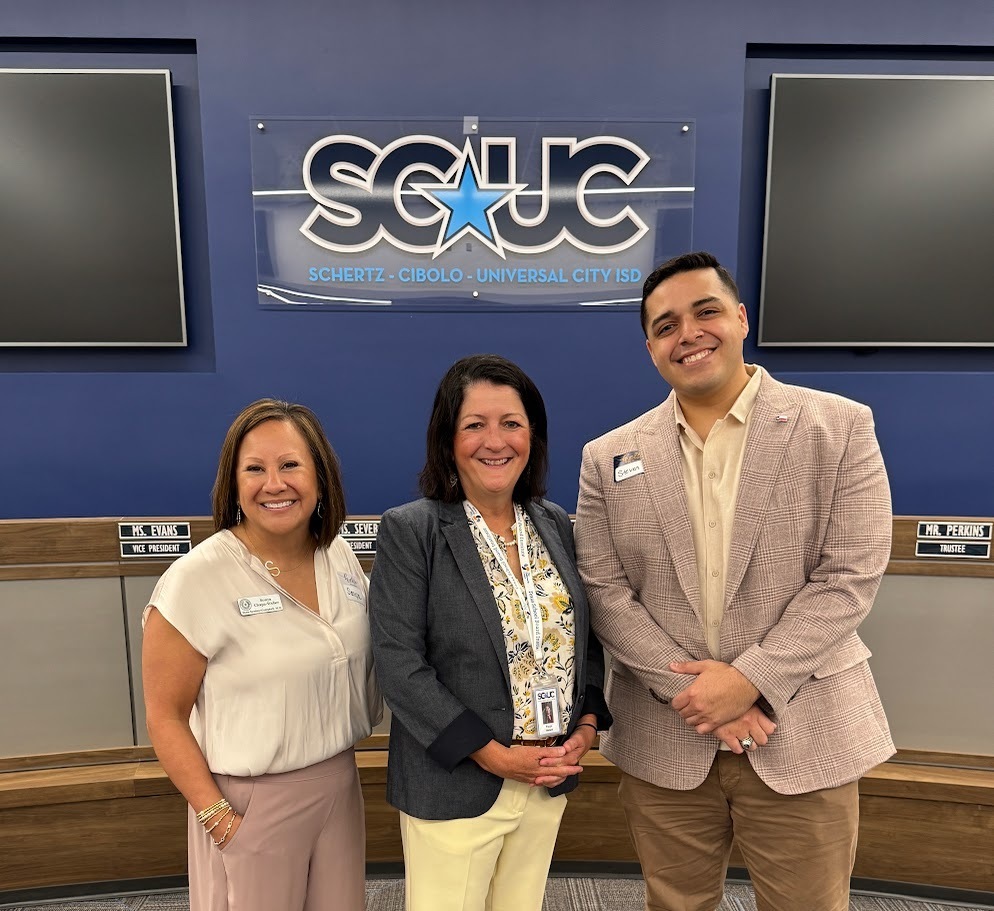 Superintendent Paige Meloni and representatives from State Senator Donna Campbell’s office