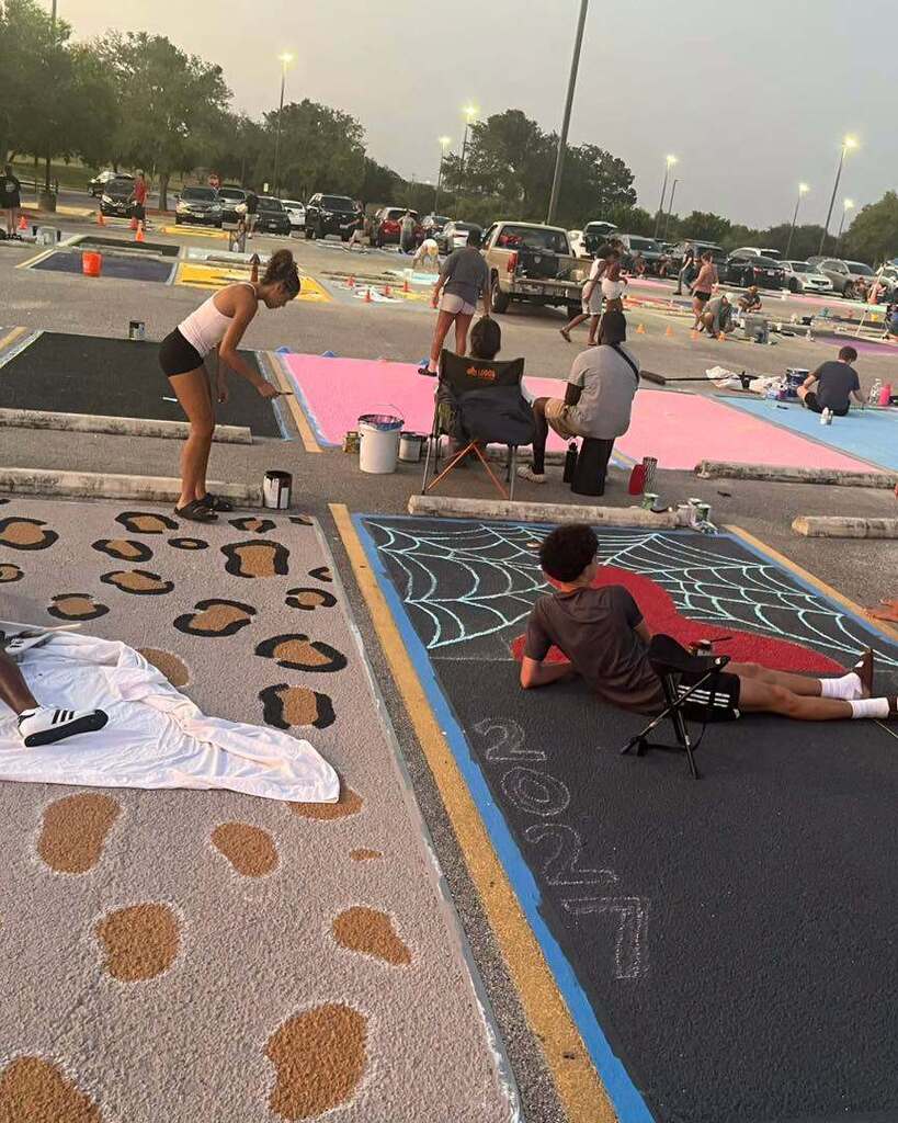 Painted parking spot