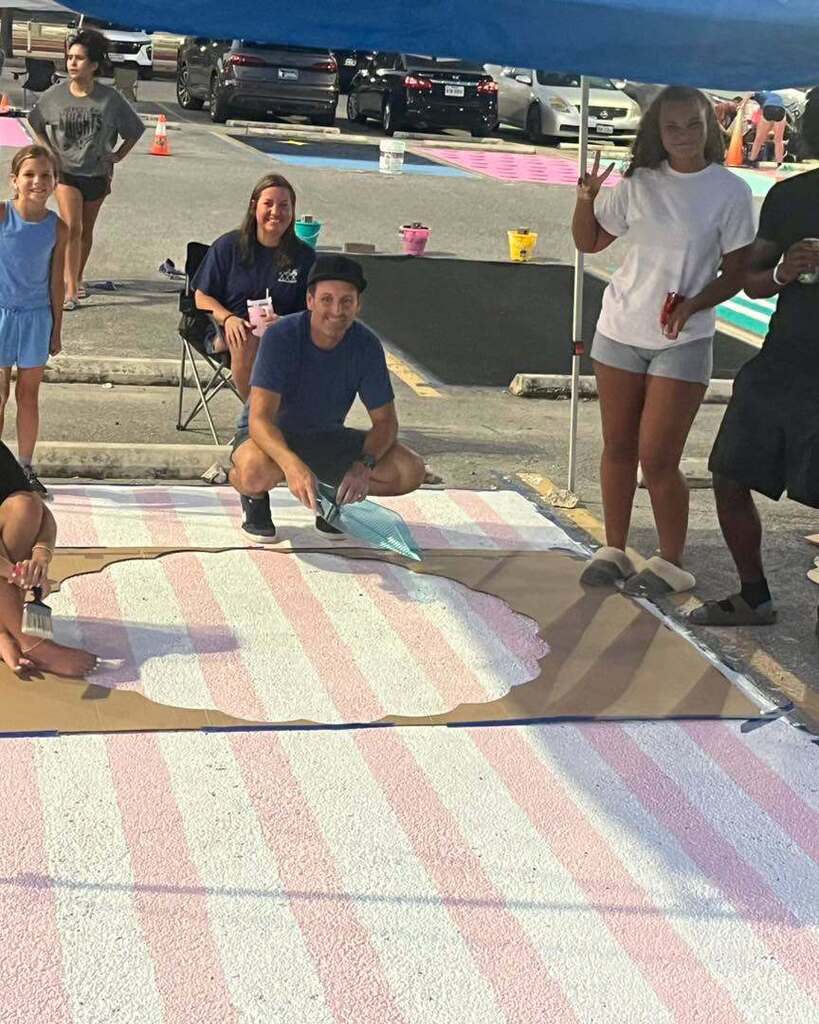 Painted parking spot