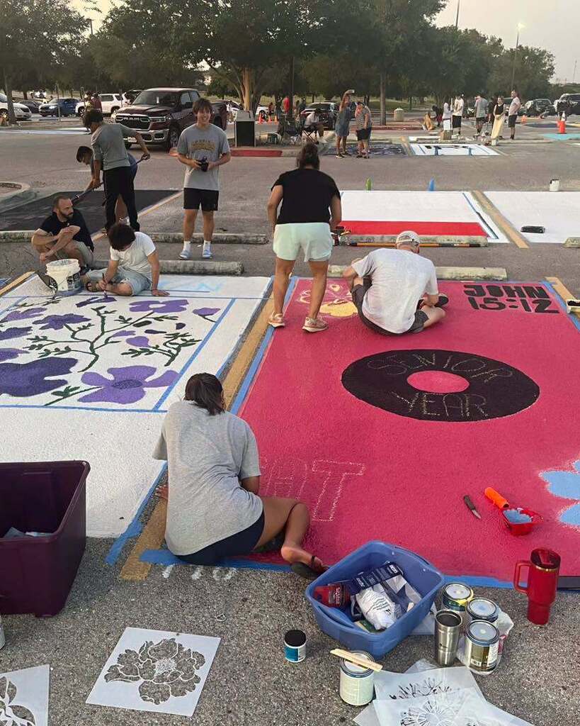 Painted parking spot