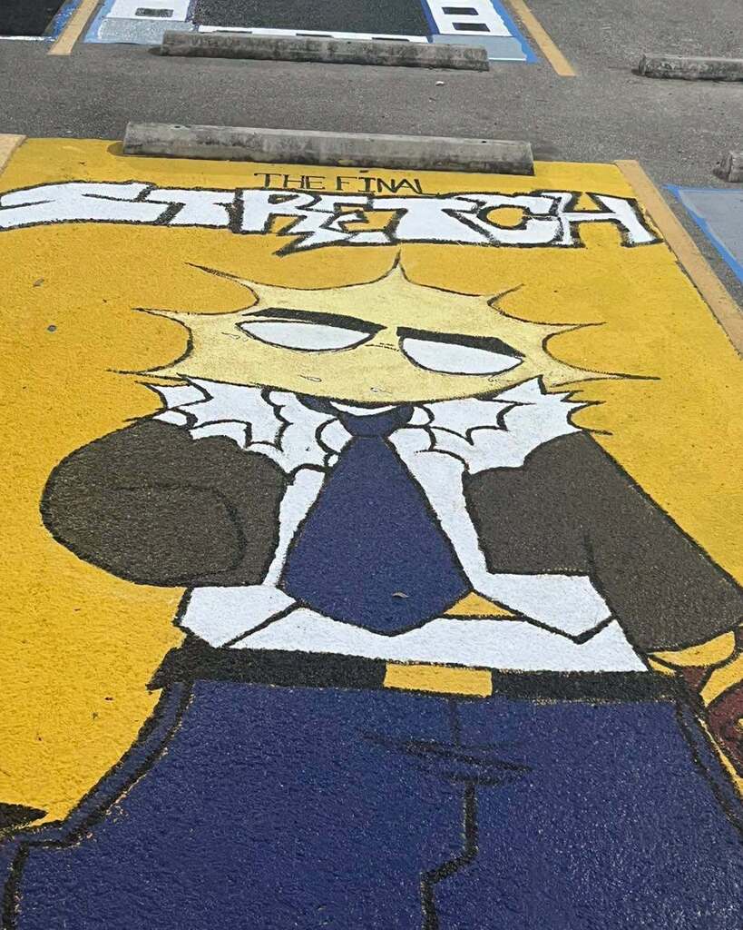 Painted parking spot