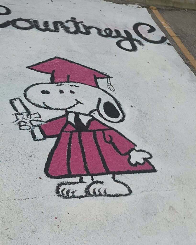 Painted parking spot