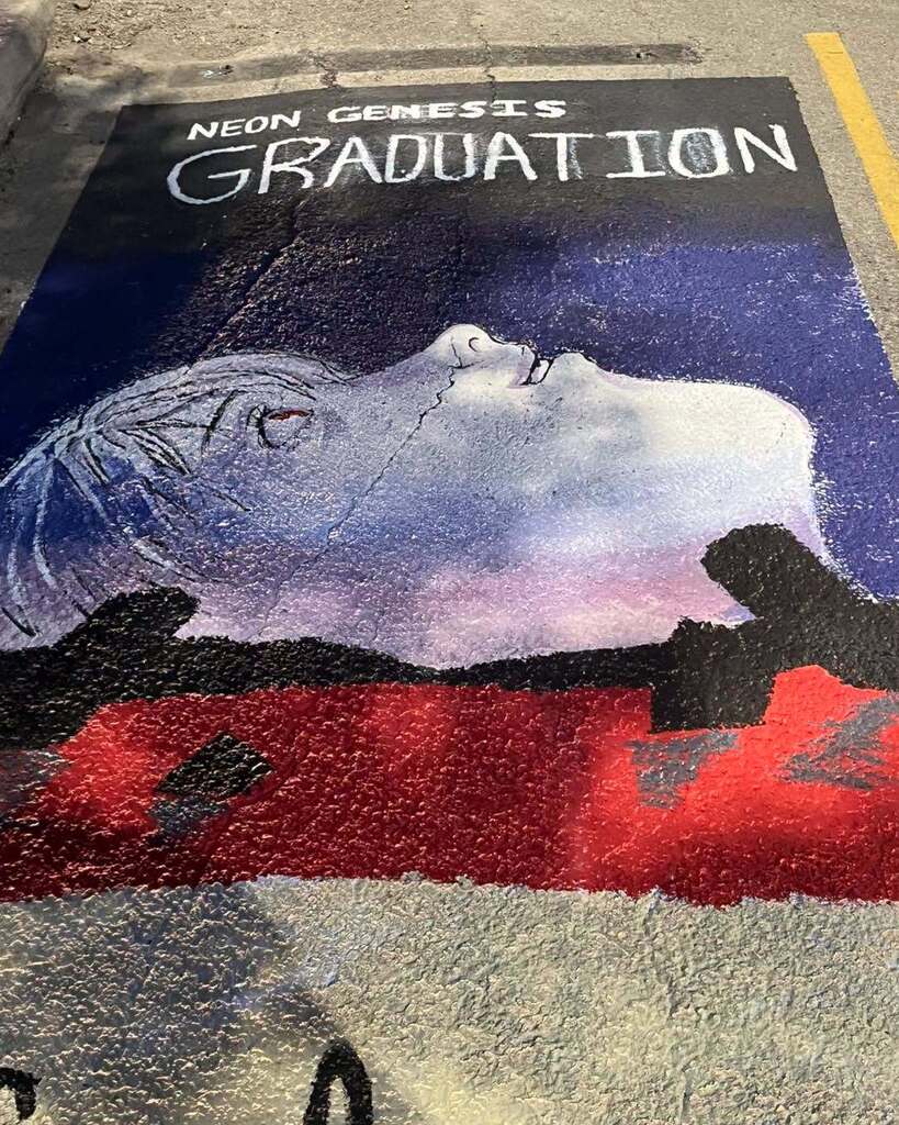 Painted parking spot
