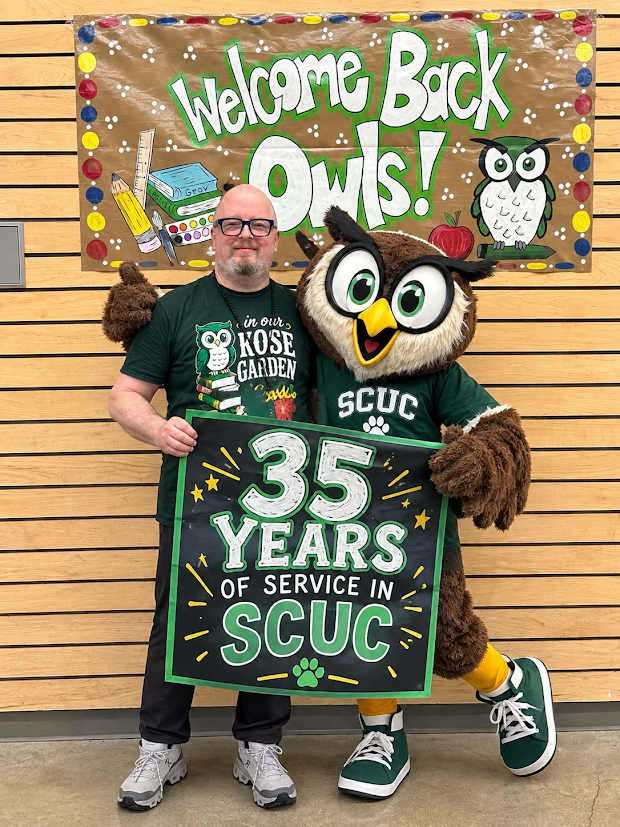 Celebrating Mr. Larry King for 35 years of service in SCUC! 