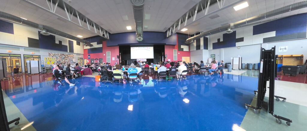 photo of teachers in Schlather cafe during PD