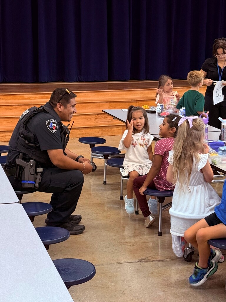 SRO talking to students