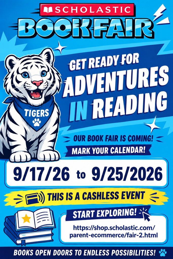 Flyer for a school book fair.