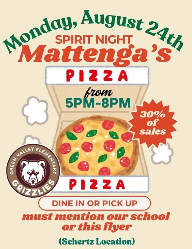 Spirit night at Mattenga's Pizza 