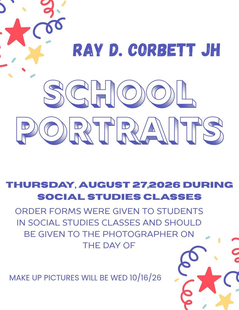 Corbett school portrait information flyer
