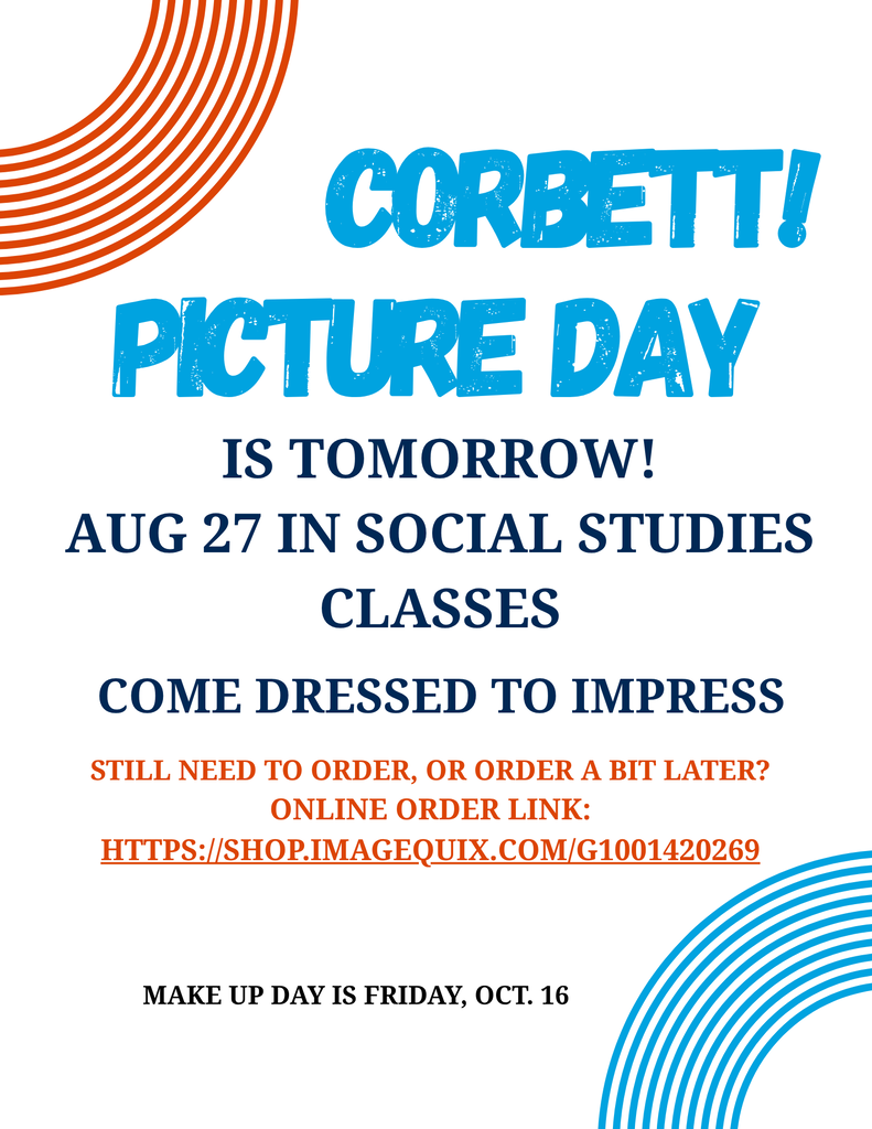 Corbett picture day flyer