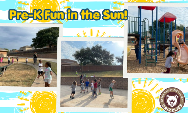 Pre-K having fun in the sun for their Fun Friday!