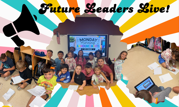 4th grade GT students working on video announcements