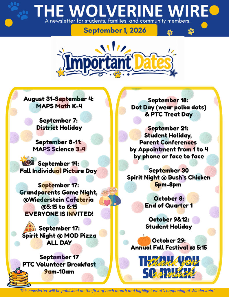 The Wolverine Wire - Important Dates