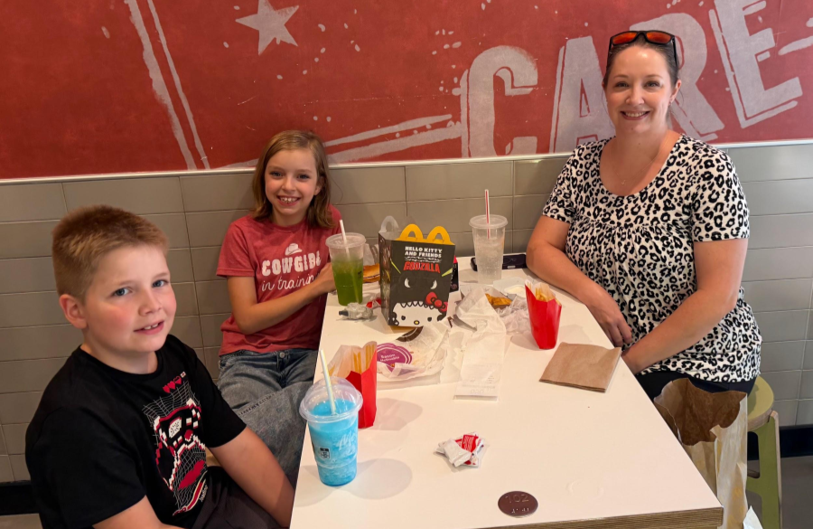 picture of student with their famiily at McTeacher Night